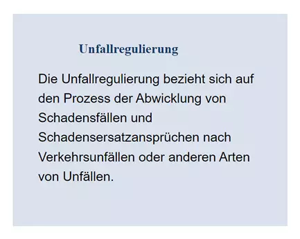 Unfallregulierung 